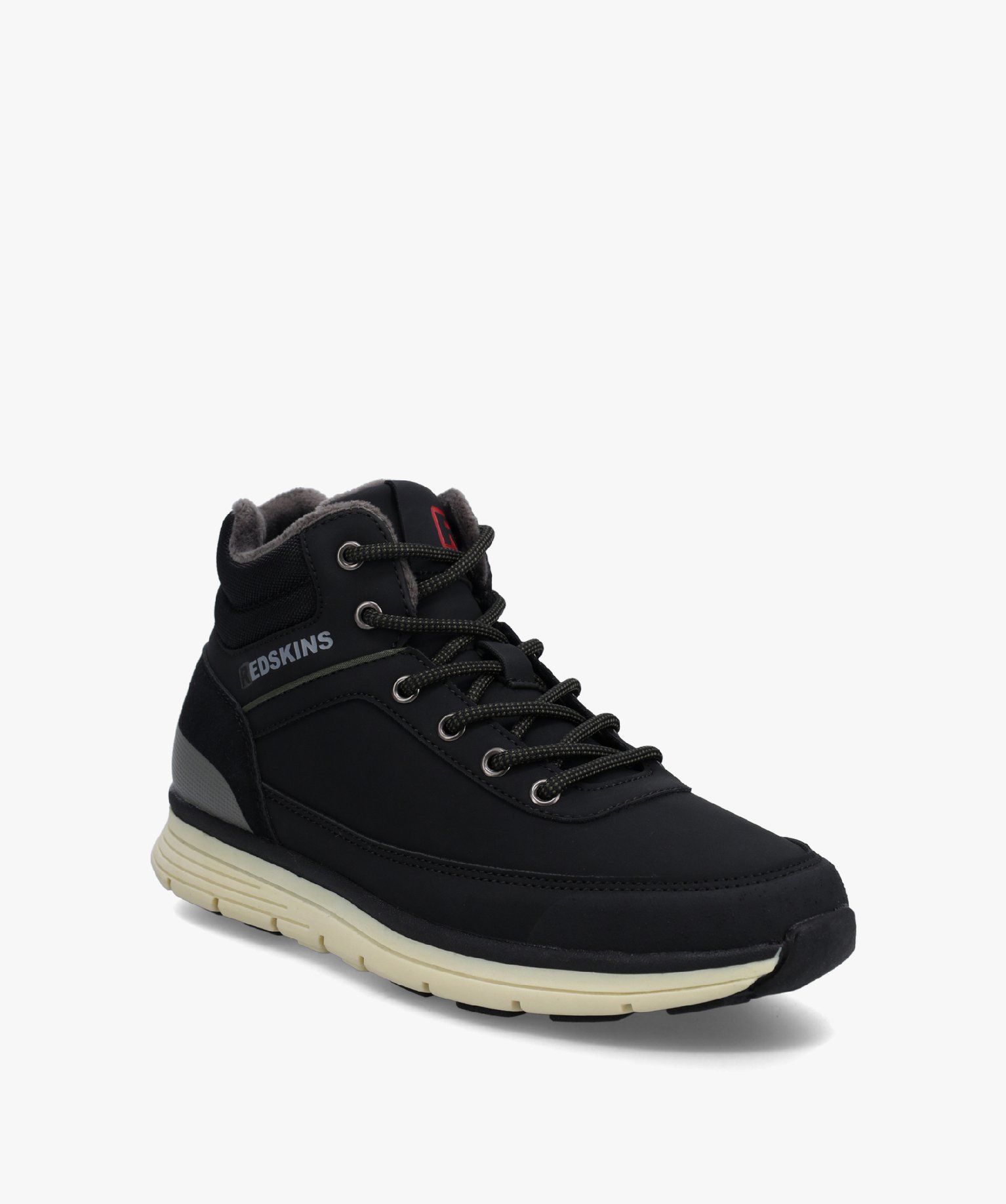 Boots Garçon unis à lacets et semelle contrastée – Reds... noir | GEMO