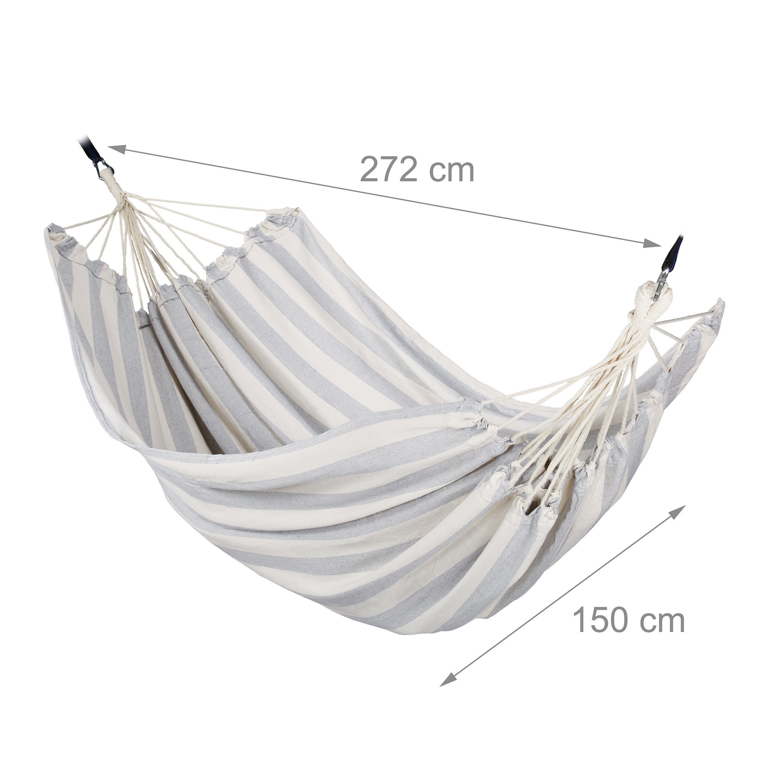 relaxdays Hängematte Hängematte XXL Baumwolle, Farbmix 2