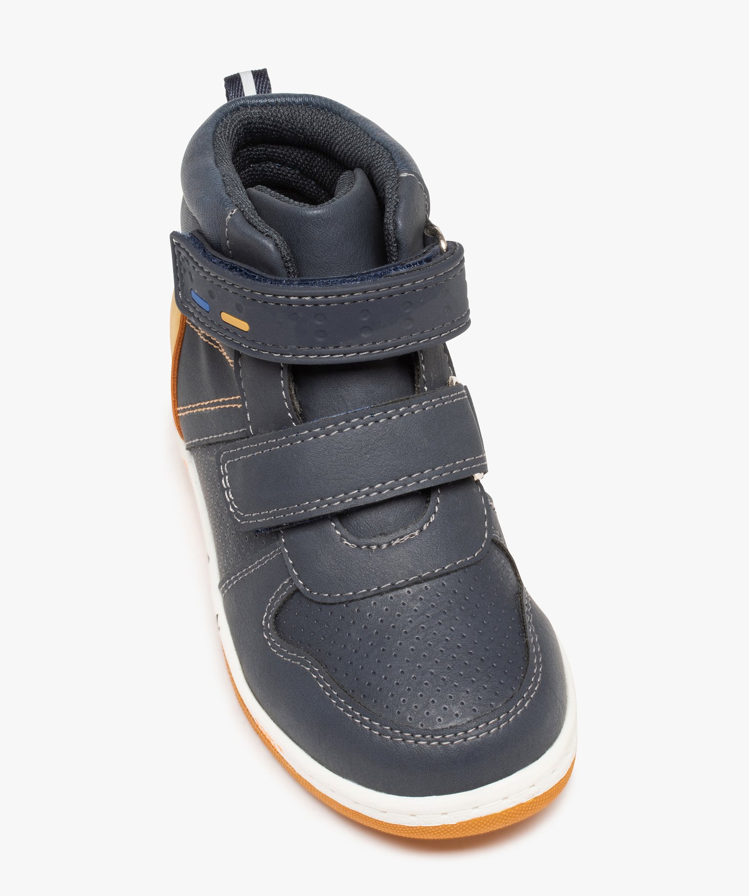 Boots Garçon multicolores à scratchs marine | GEMO