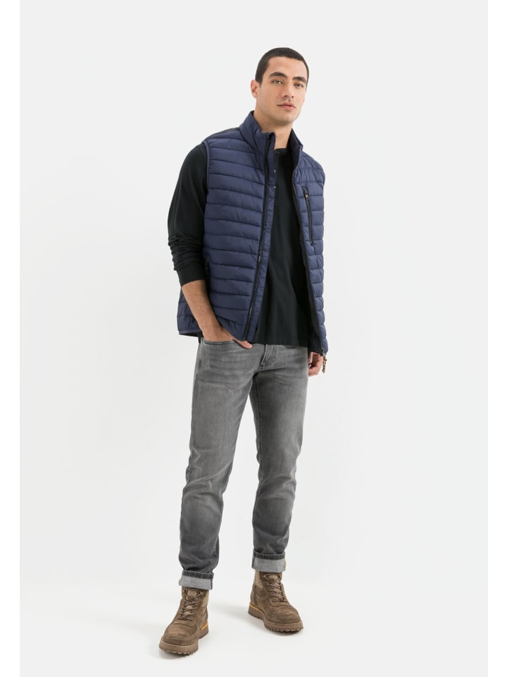 Camel Active Steppweste aus recyceltem Polyester in Dunkelblau günstig kaufen