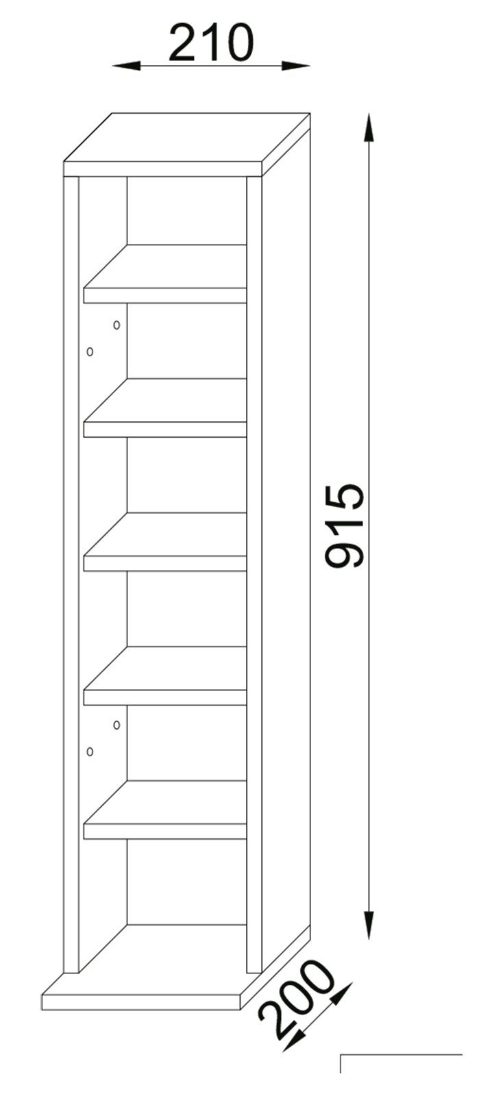 VCM CD-Regal Holz CD DVD Stand Regal Schrank Ständer Milano, 1-tlg.