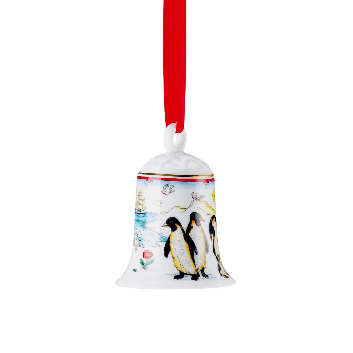 Hutschenreuther Christbaumschmuck Jahresartikel Weihnachten 2017 Weihnachtsgeschirr, Jahresglocke, Weihnachtsglocke, Christbaumglocke h: 7 cm