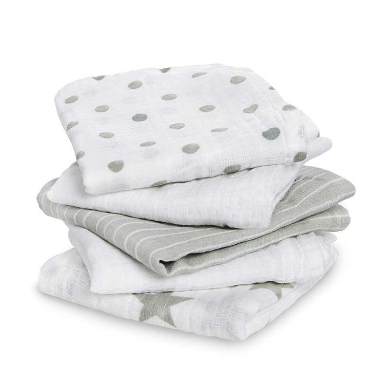 Lot de 5 langes gris dusty Aden et Anais