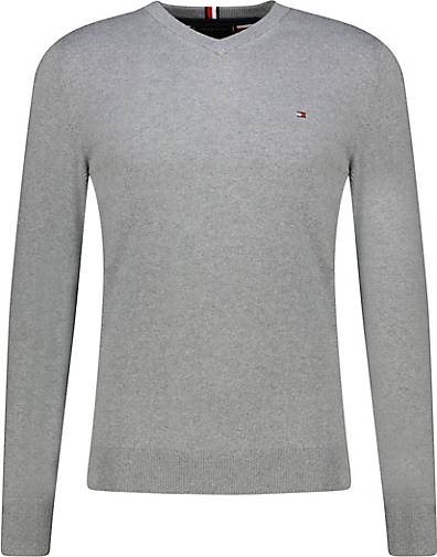 TOMMY HILFIGER Herren Strickpullover V-Kragen Baumwolle/Kaschmir Regular Fit