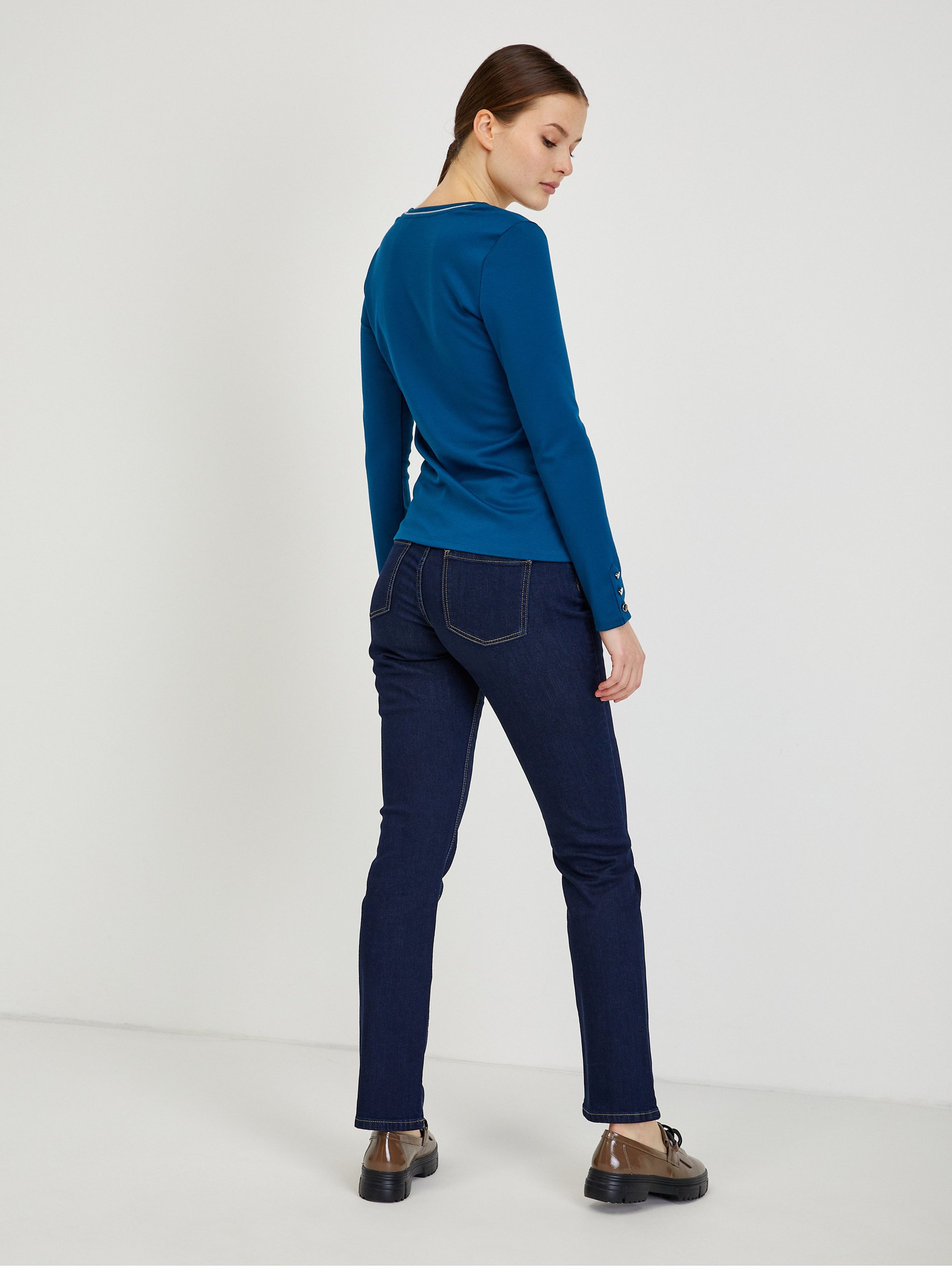 Blaues Damen Langarm T-Shirt ORSAY