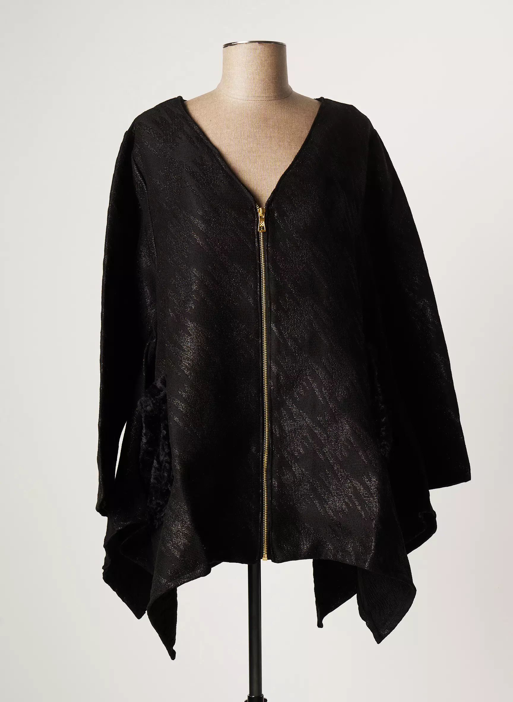 Tendance Unique Vestecasual Femme couleur noir