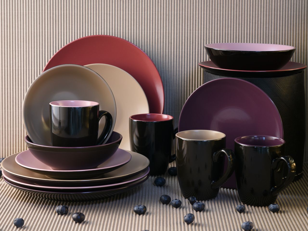 CreaTable Very Berry Kombiservice 16-tlg