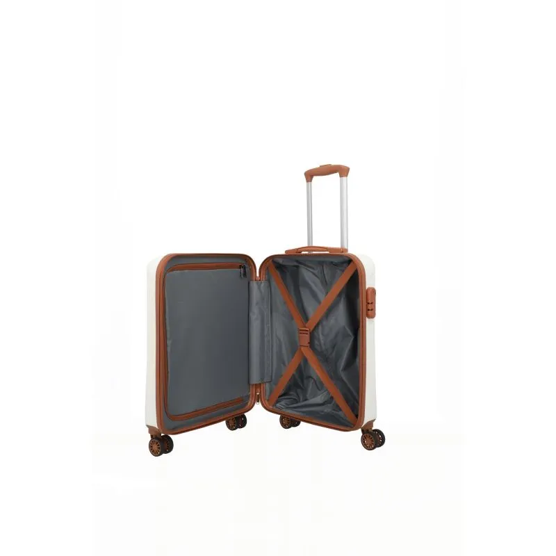 Travelite BALI Kabinengepäck mit 4 Rollen - Weiss\/Cognac