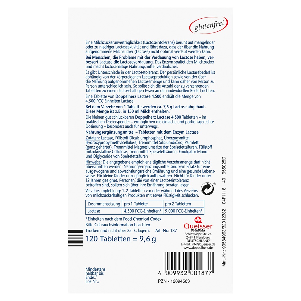 Lactase 4.500 Tabletten