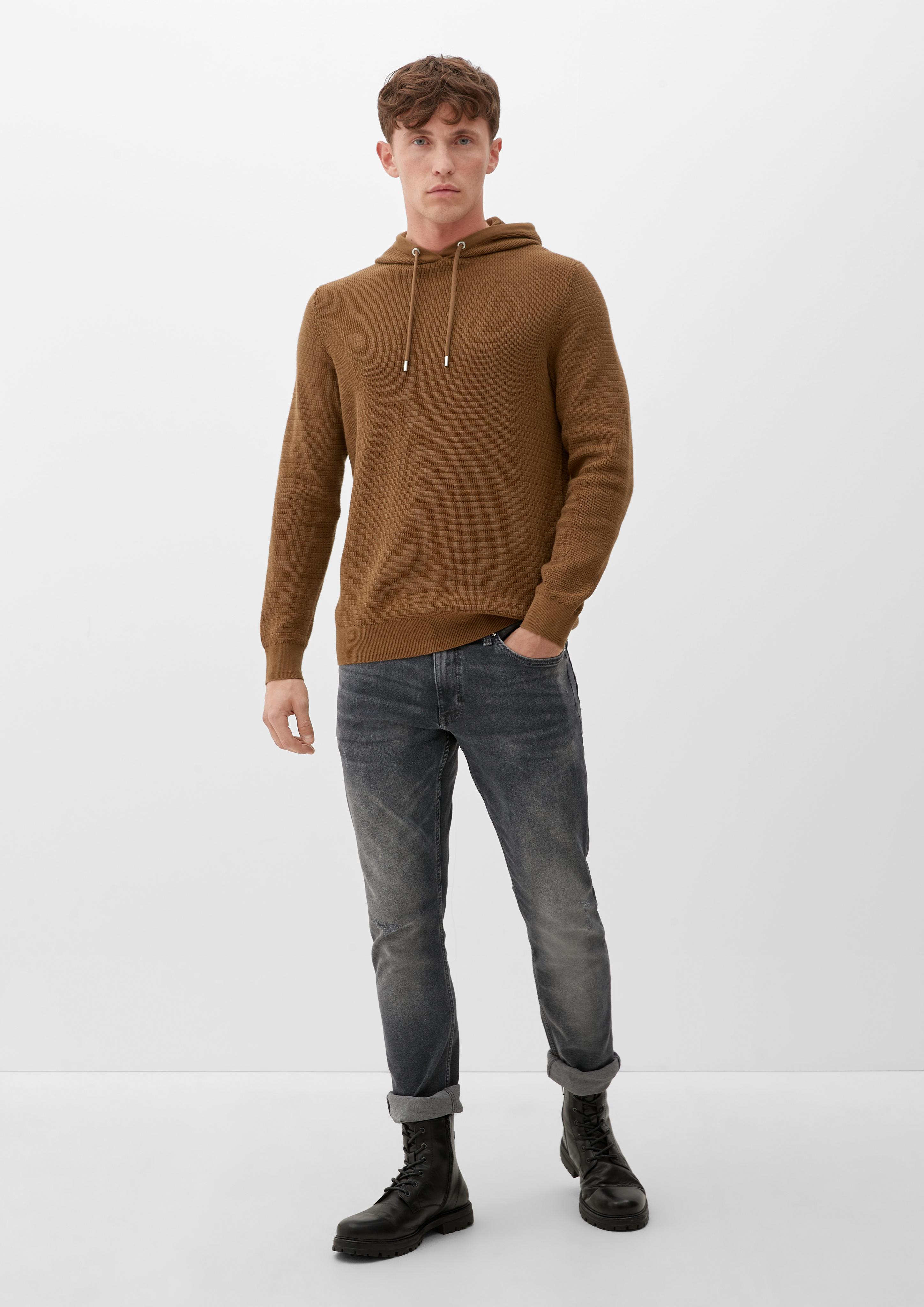Kapuzenpullover aus Strukturstrick  2118090-8592