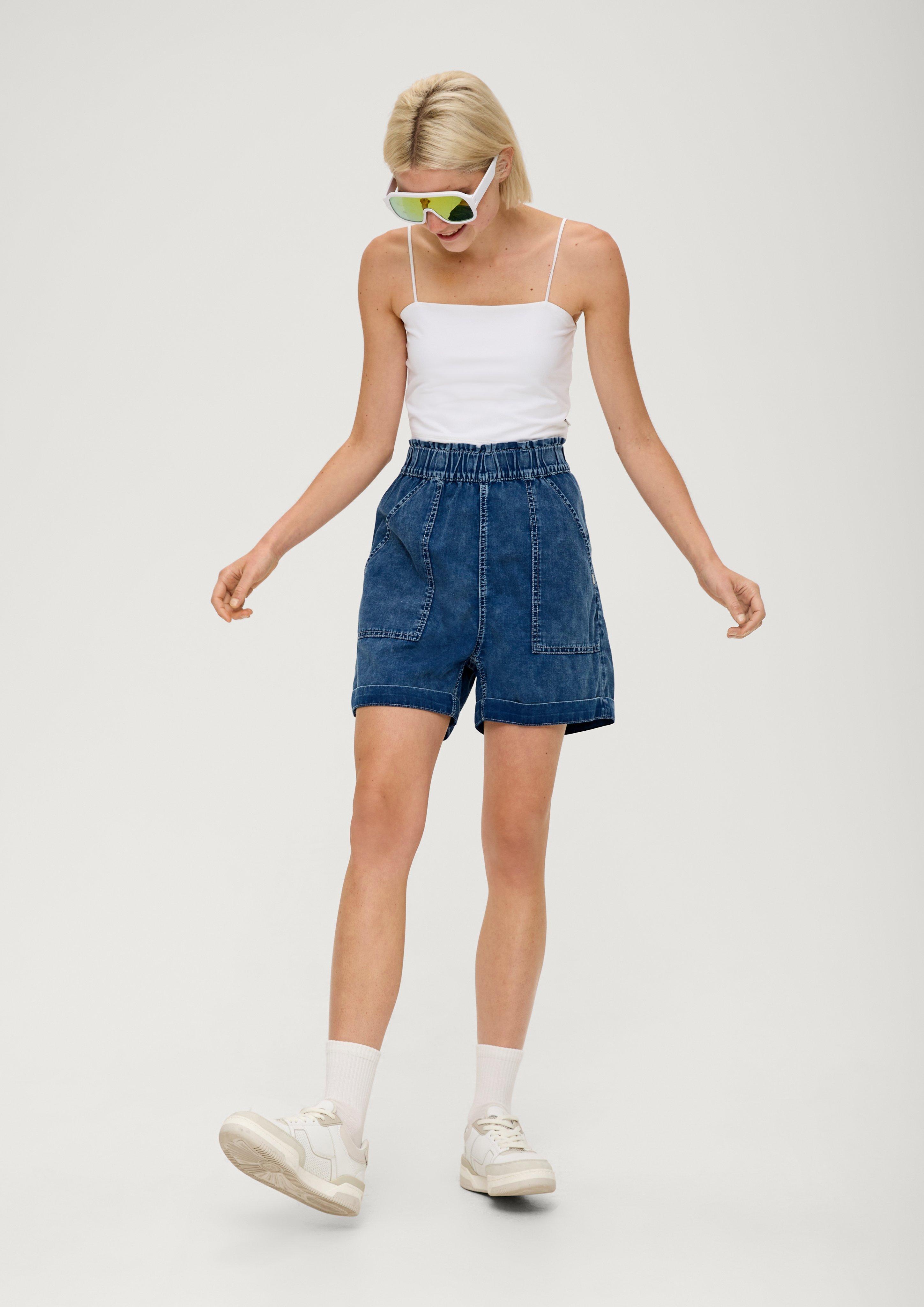 Jeans-Shorts Paper Bag / Relaxed Fit / High Rise / Semi Wide Leg  2131252-55Y2