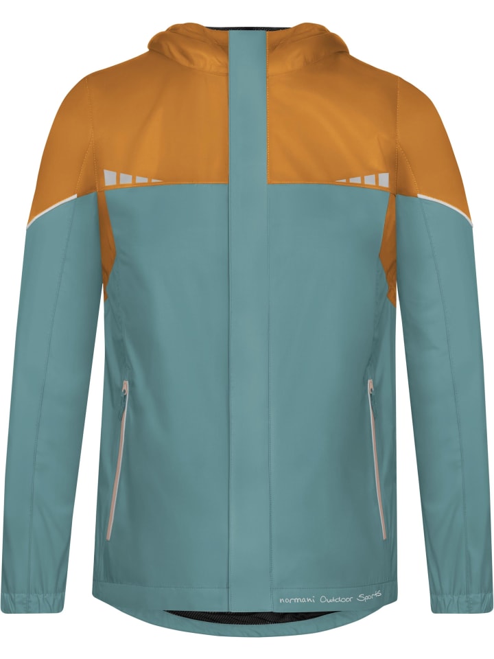Normani Outdoor Sports Kinder Regenjacke Sointula in Blau/Coyote günstig kaufen