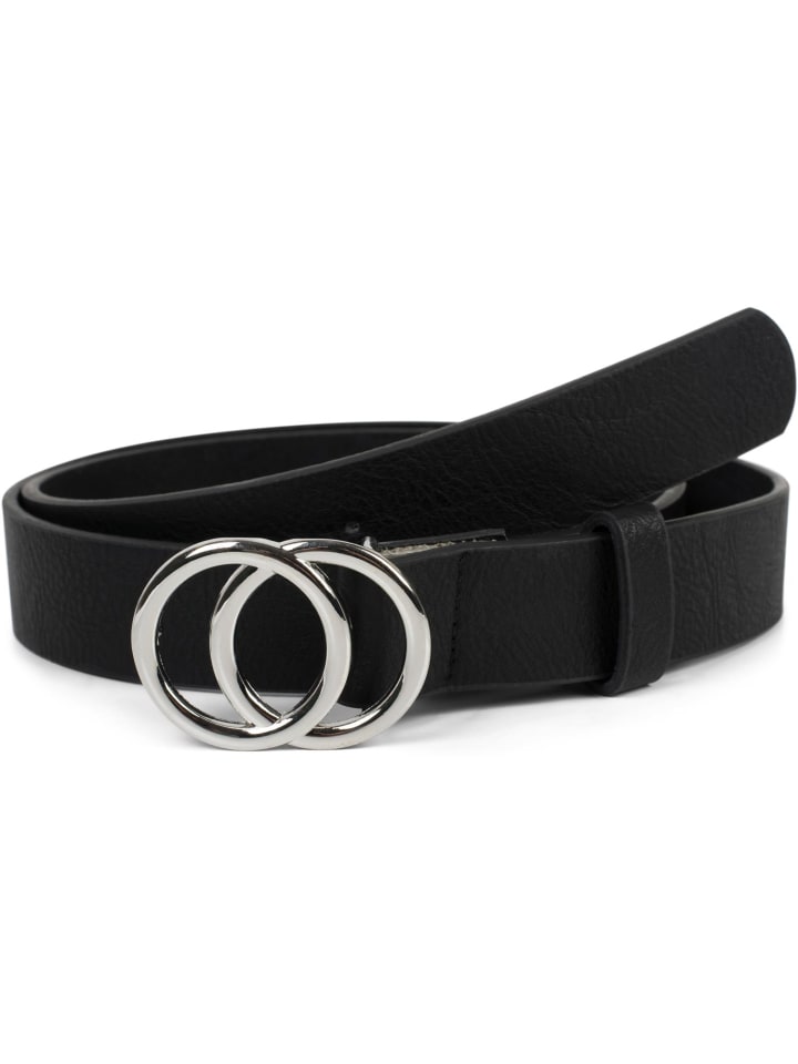 styleBREAKER Gürtel in Schwarz-Silber günstig kaufen