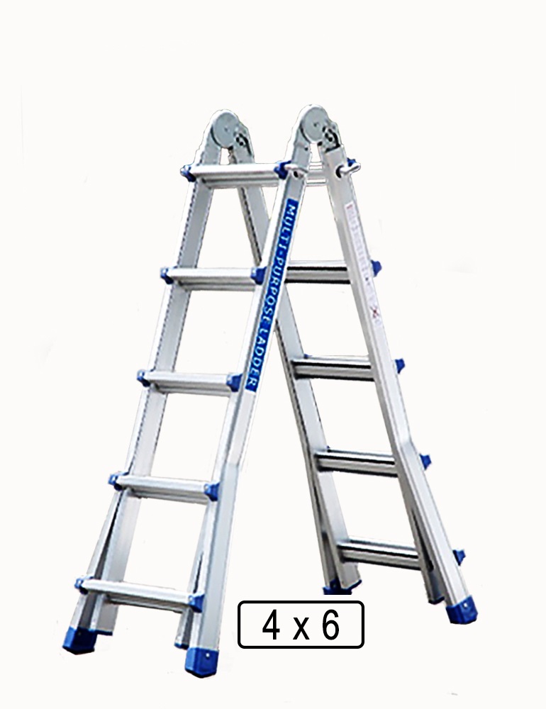 Vago-Tools Teleskopleiter Stehleiter Mehrzweckleiter Alu Leiter Klappleiter 4 x 6