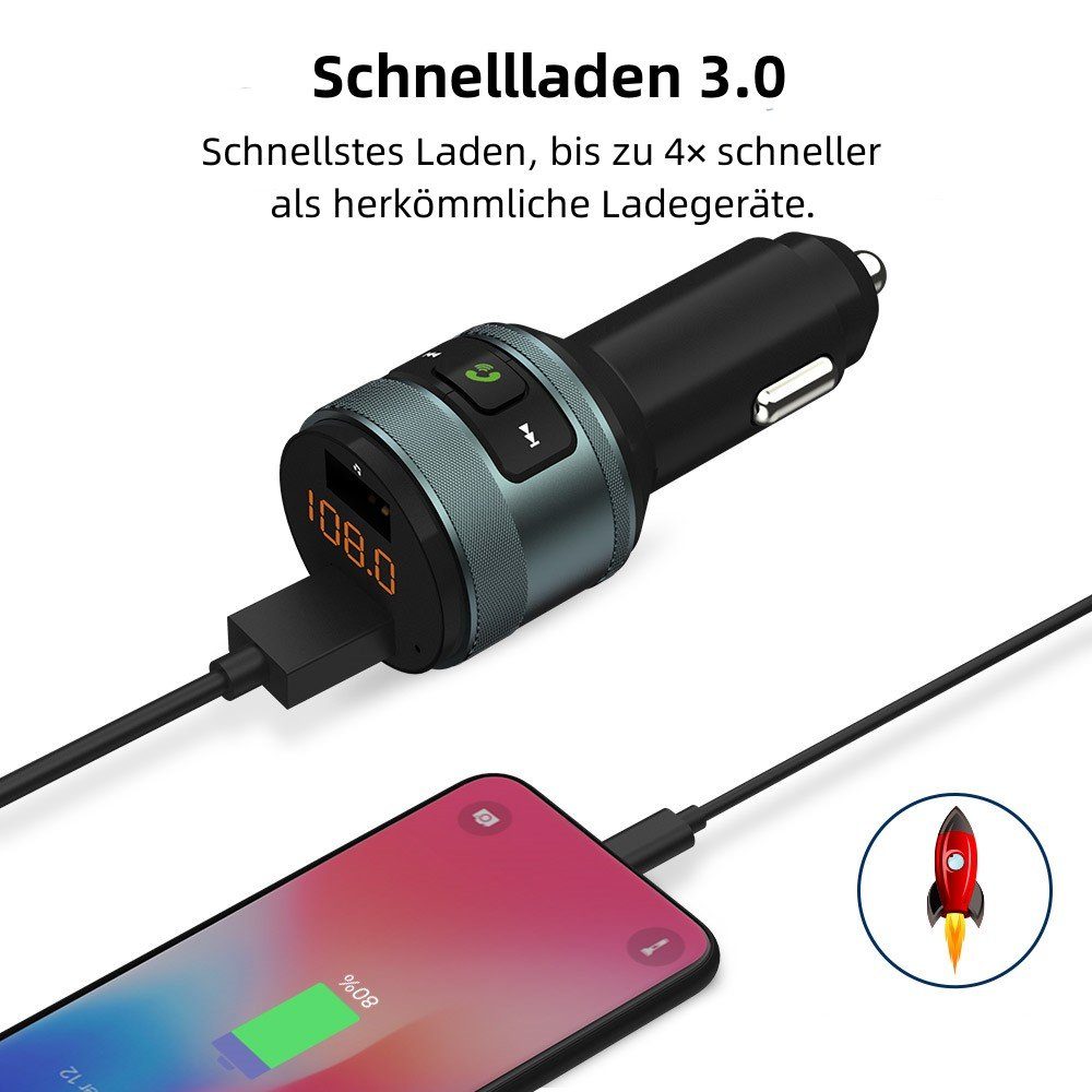 Novostella Bluetooth-Modul Zealife Bluetooth FM Transmitter QC 3.0, Packung