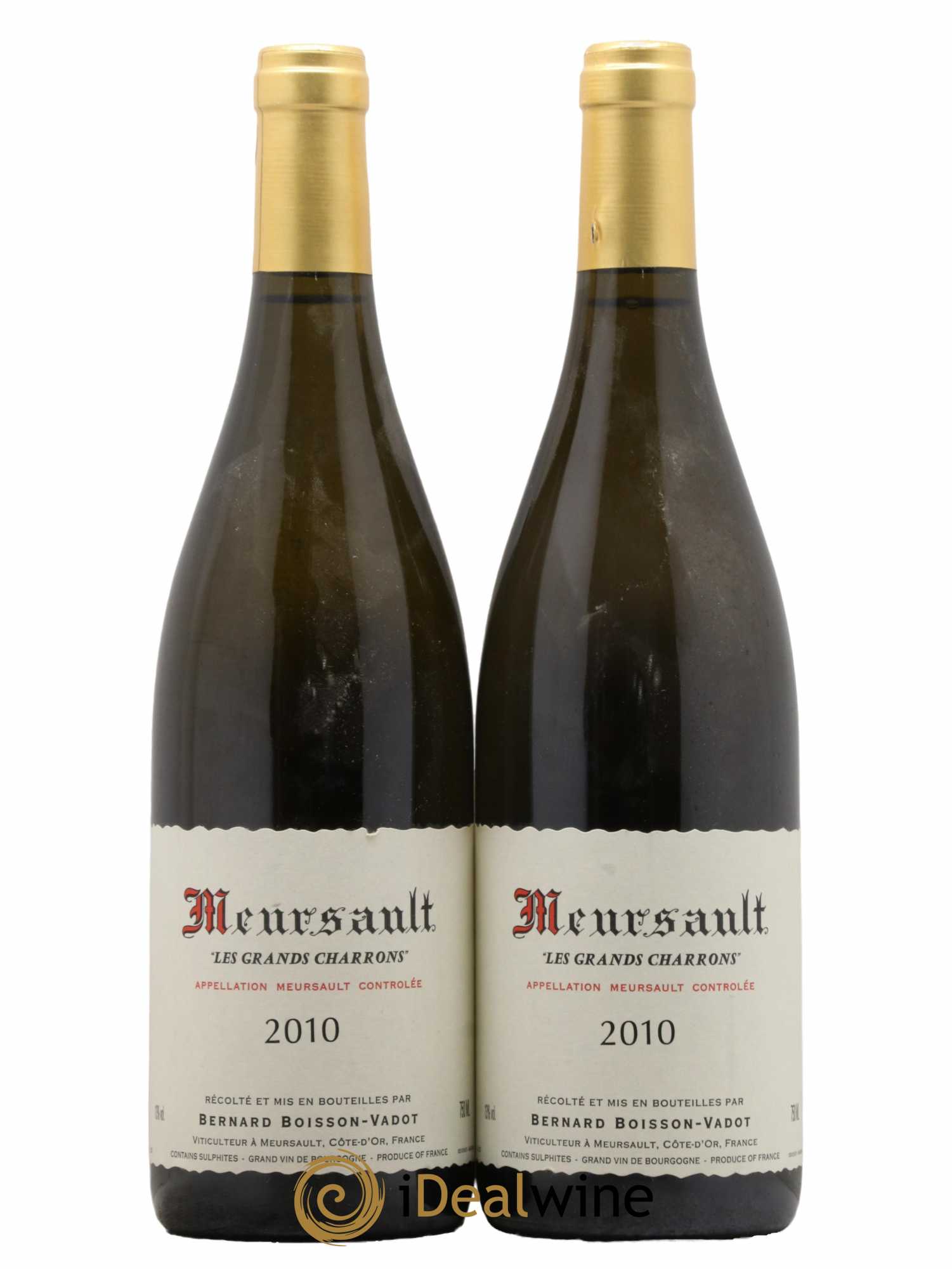 Meursault Les Grands Charrons Boisson-Vadot (Domaine)  2010 - Lot de 2 Bouteilles