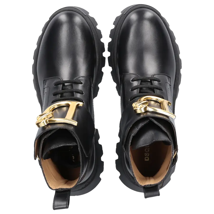 Dsquared2 - Stiefeletten COMBAT D2 STATEMENT Kalbsleder - schwarz