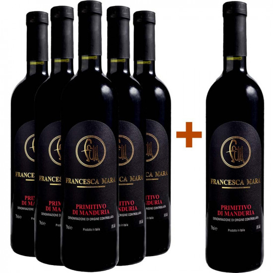 5+1 Paket Primitivo di Manduria DOC - Francesca Mara