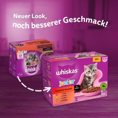 Multipack Whiskas Junior Frischebeutel 12 x 85 g