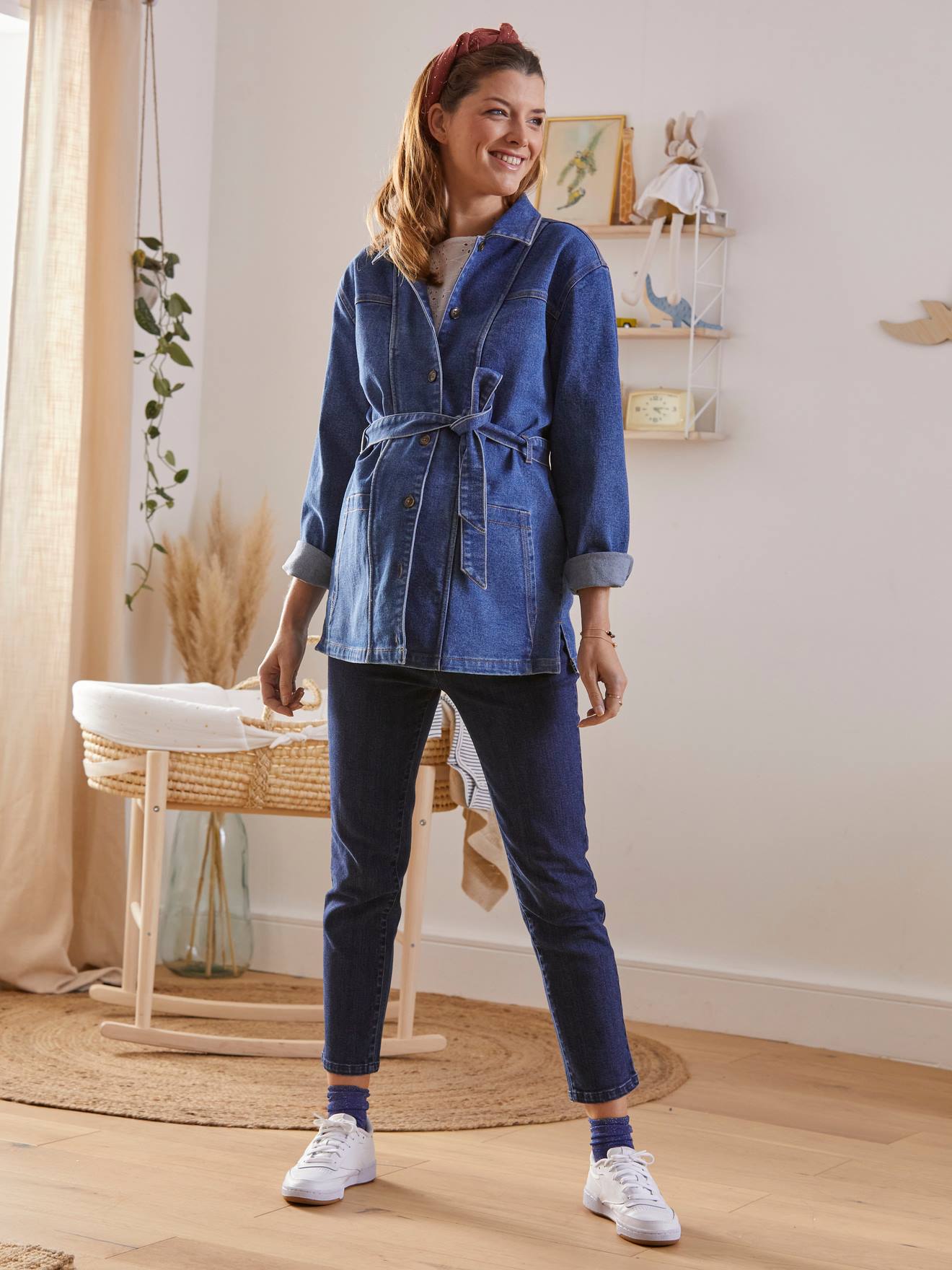 Veste en jean évolutive grossesse et post-grossesse denim