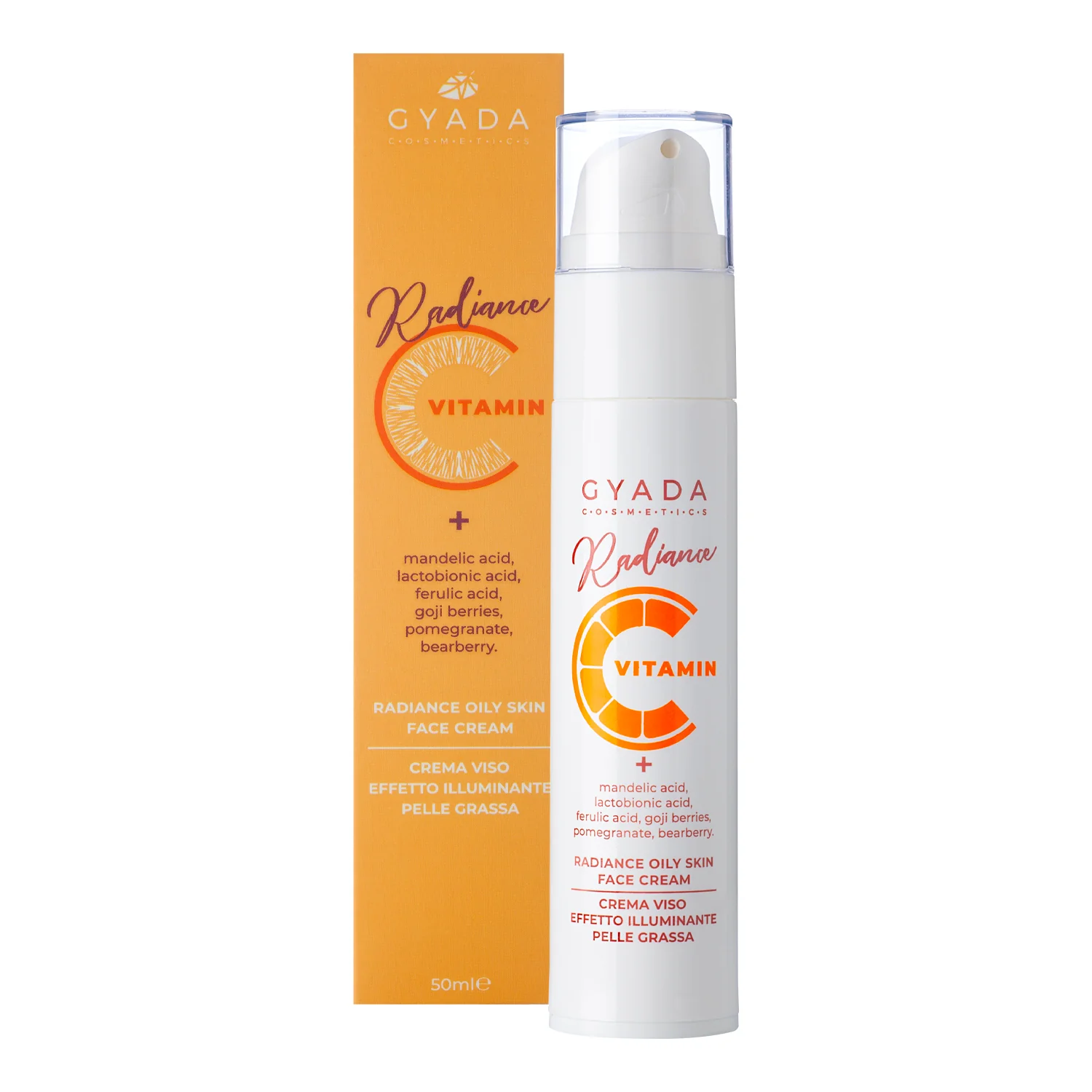 Radiance Vitamin C Radiance Oily Skin Face Cream - 24-timers lysnende ansiktsbehandling, 24-timers anti-urenheter ansiktsbehandling