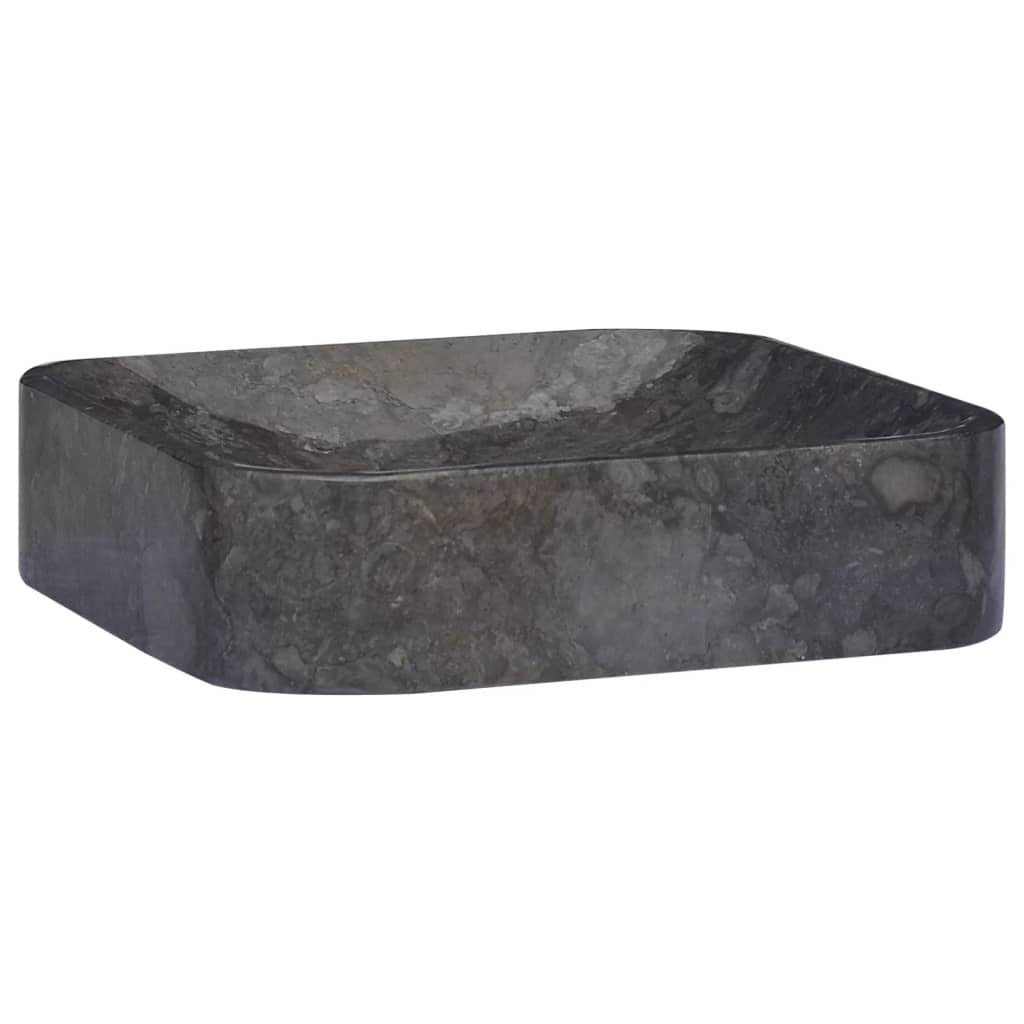 vidaXL Waschbecken Waschbecken Schwarz 40x40x10 cm Marmor