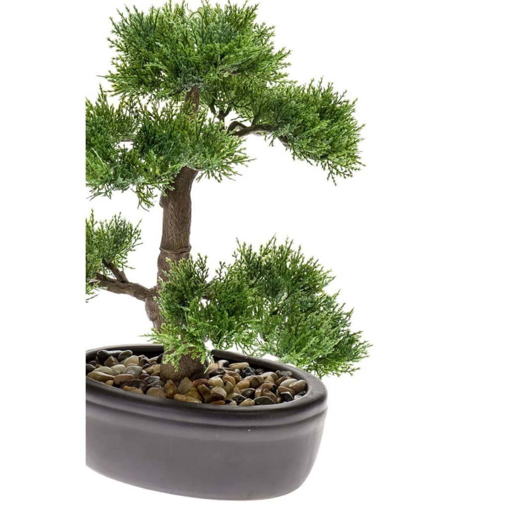 Kunstrasen Kunstpflanze Bonsai Zeder Grün 32 cm 420001, Emerald, Höhe: 32 mm