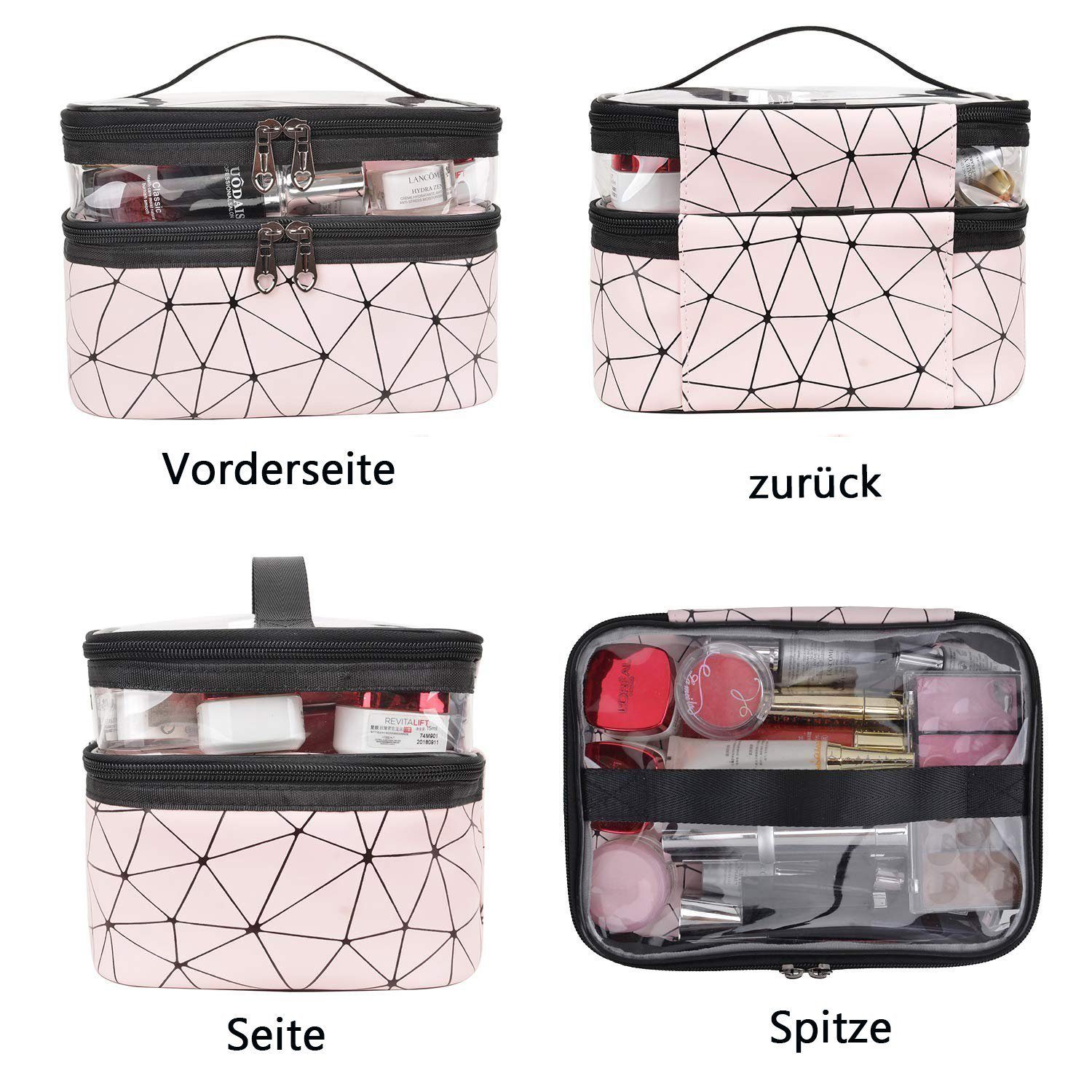 SCOBAG Kosmetiktasche Makeup Bag Transparent Cosmetic Bag (1-tlg), Nass- und Trockentrennung kann in der Hand gehalten werden