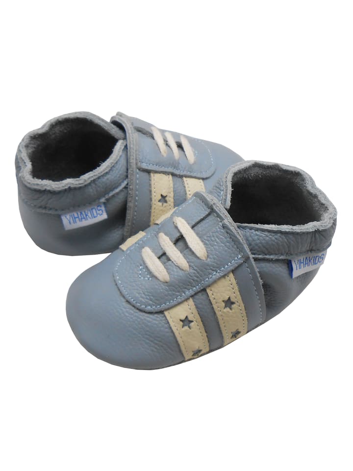 Yalion Leder-Krabbelschuhe in Blau günstig kaufen 22/23