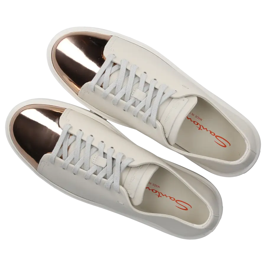 Santoni - Sneaker low 60994 Kalbsleder - weiß