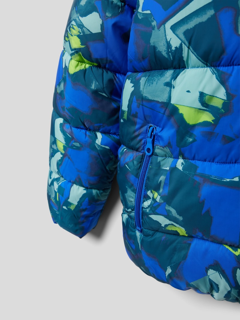 Steppjacke mit Kapuze in royalblau