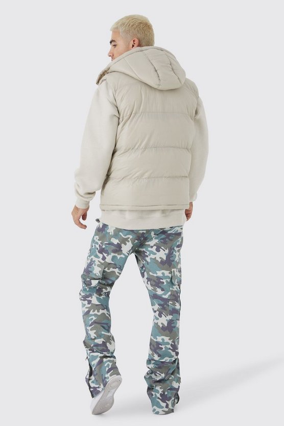 Slim-Fit Camouflage Schlaghose