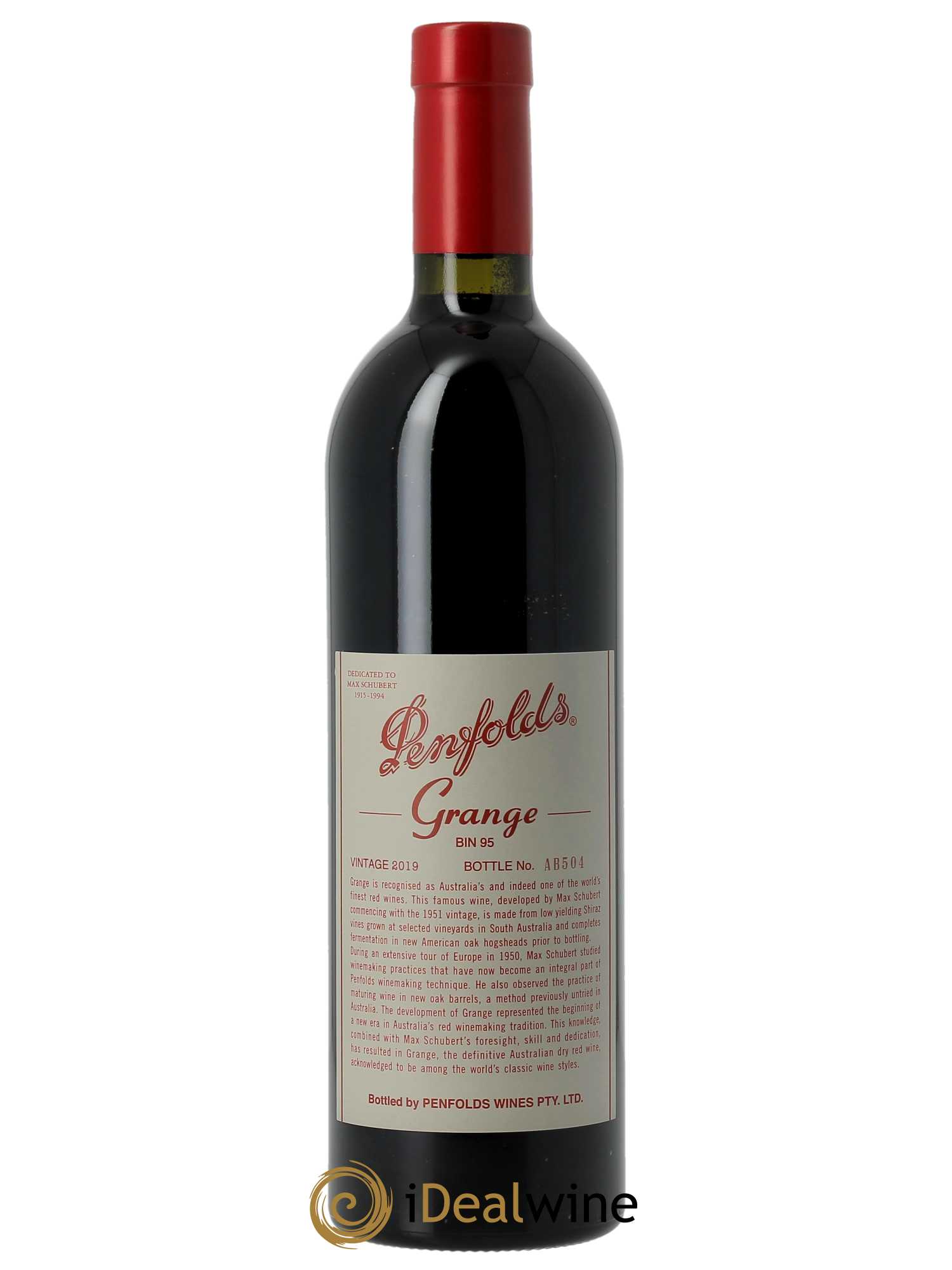 South Australia Penfolds Wines Grange (CBO à partir de 6 BTS) 2019 - Lot de 1 Bouteille