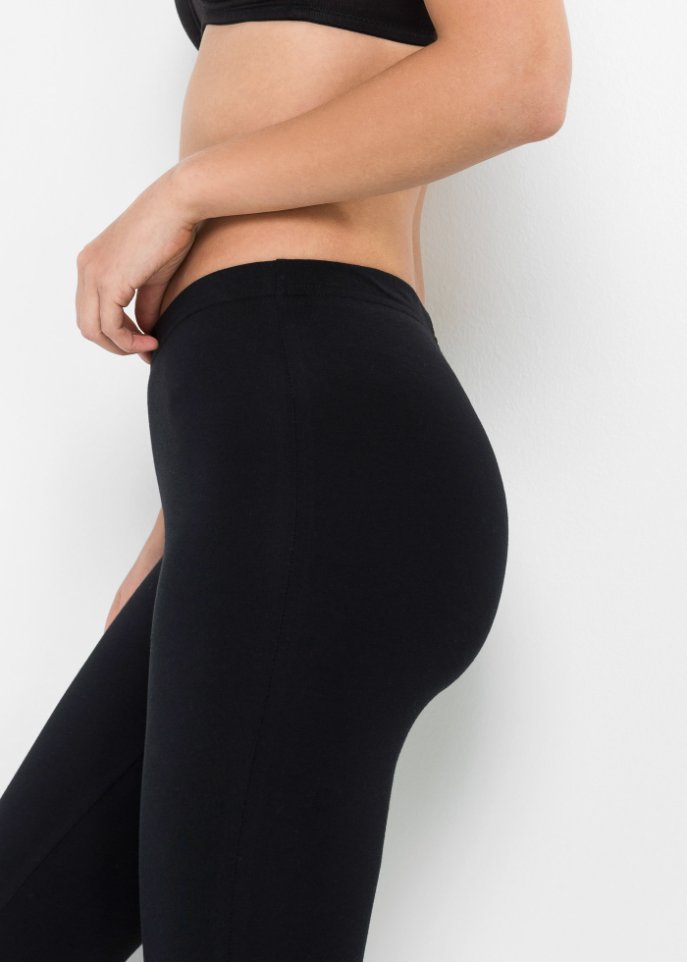 Capri Schlaf Leggings mit Spitze