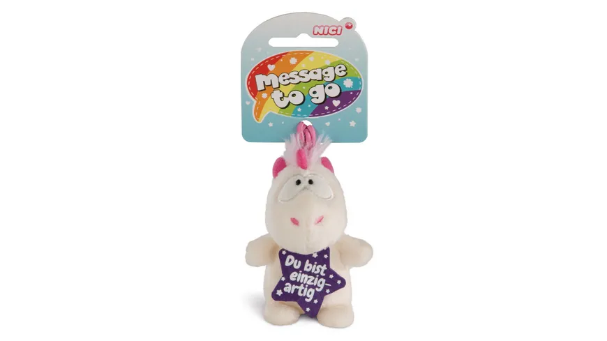 NICI Einhorn Theodor Du bist einzigartig 8cm mit Loop