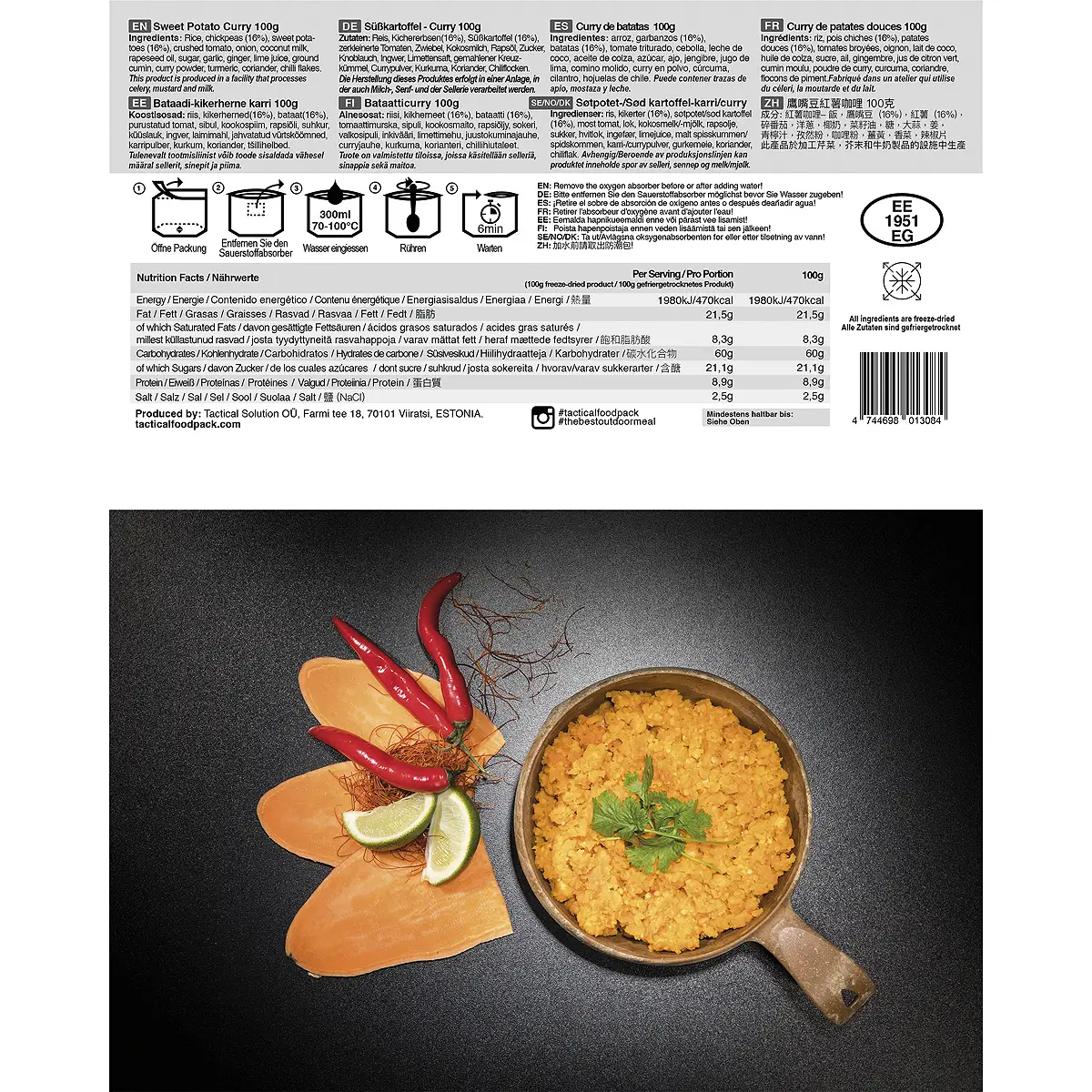 Tactical Foodpack Süßkartoffel-Curry
