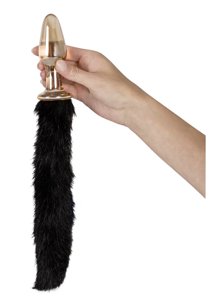 You2Toys Analplug mit Schweif Glas-Plug mit Schweif in gold günstig kaufen 40 cm
