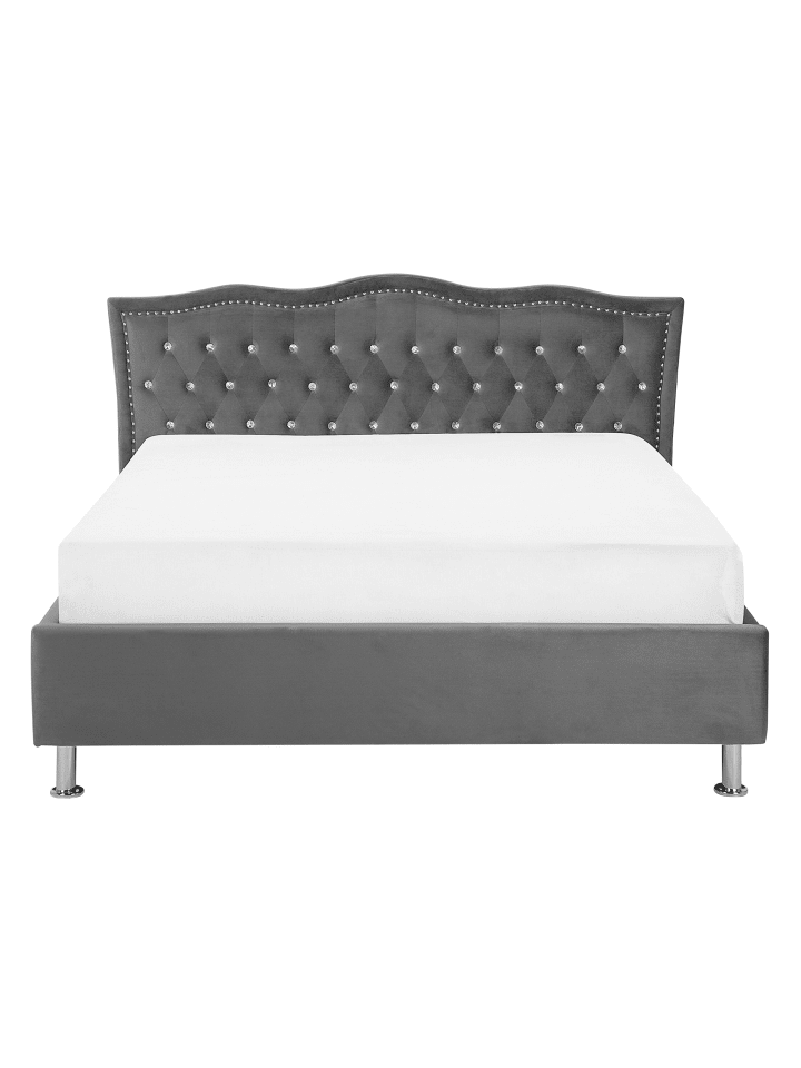 Beliani Doppelbett METZ in Grau - (W) 168 x (H) 102 x (L) 217 cm günstig kaufen onesize