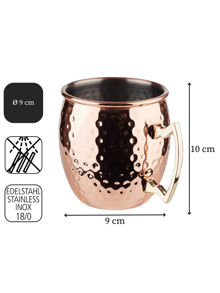 Buddy's Bar Cocktailbecher 4er Set -MOSCOW MULE- in Kupfer, Maße: 9x12x10 cm günstig kaufen onesize