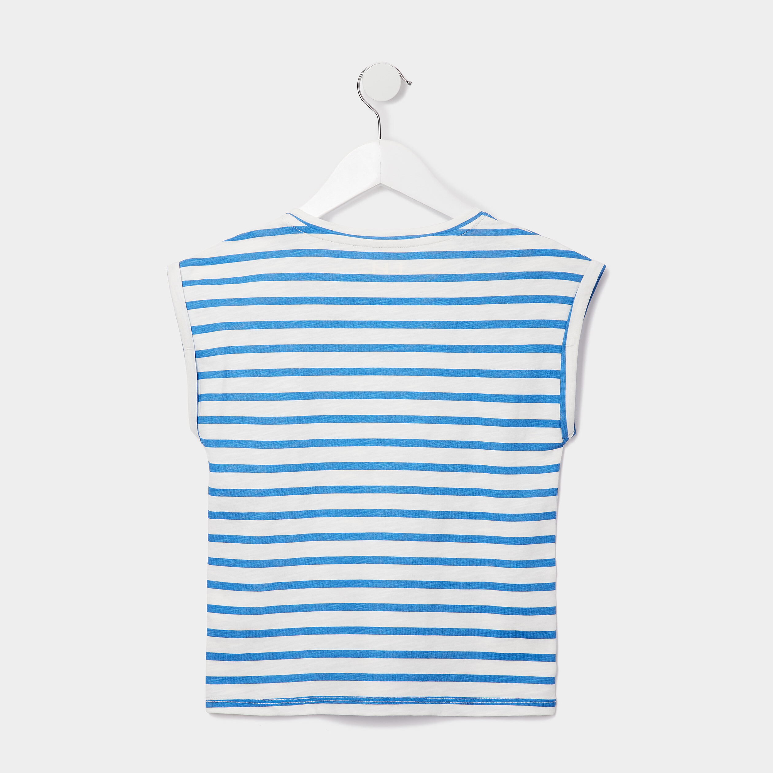 T-shirt fluide manches courtes bleu foncé fille | La Halle