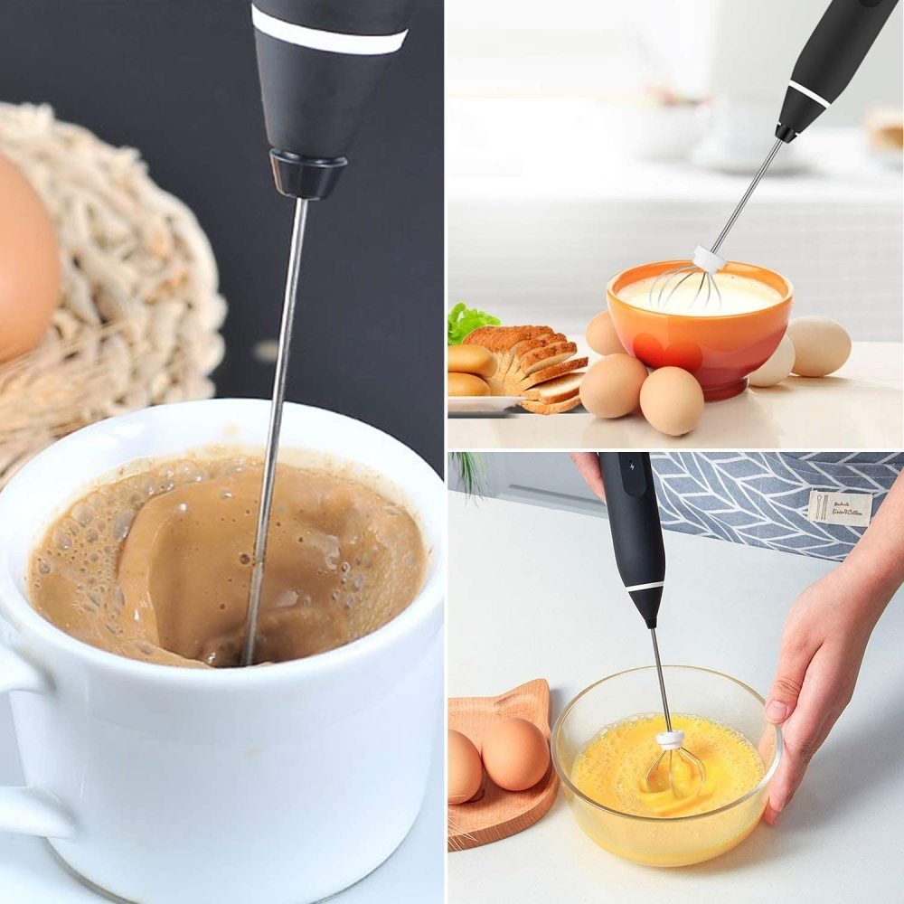 Jormftte Milchaufschäumer Milchaufschäumer Stab,kompakter Edelstahl