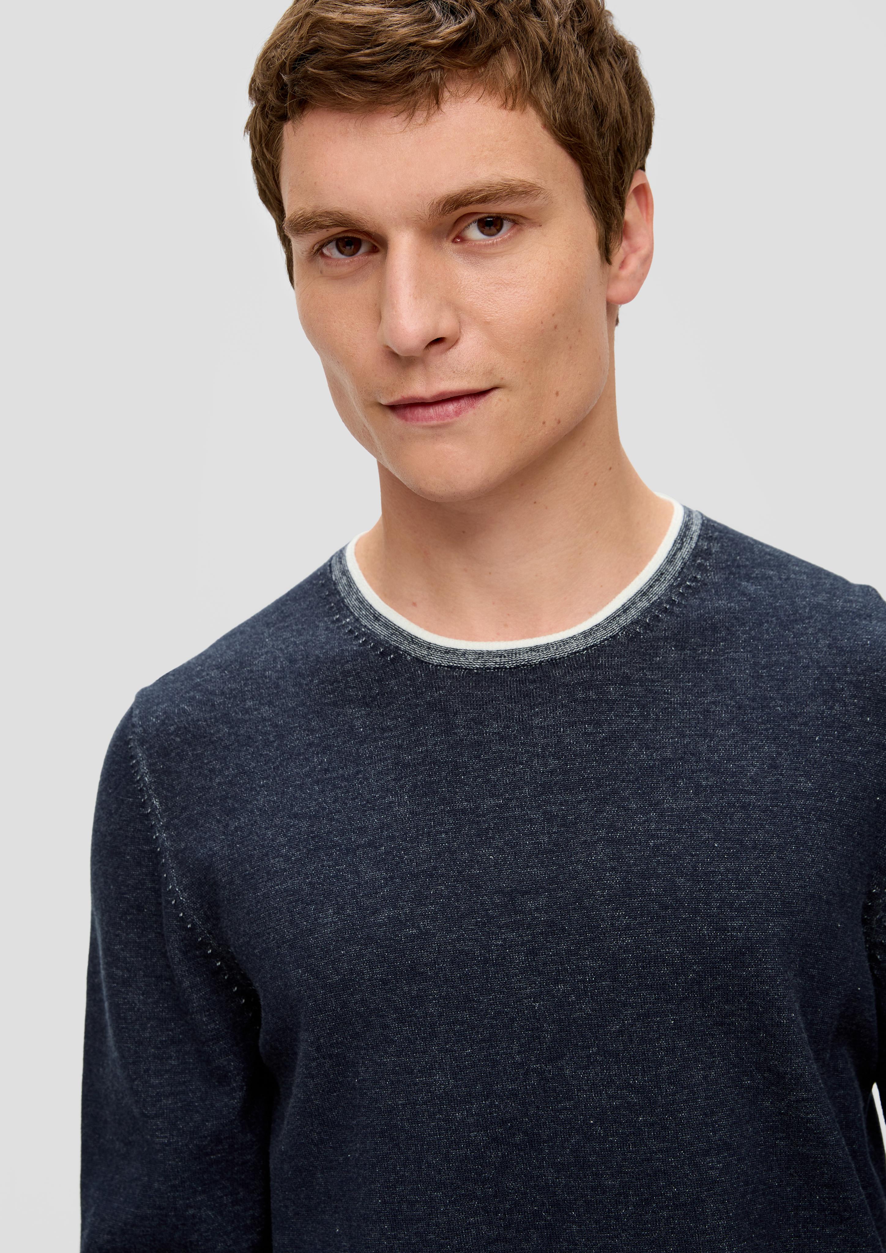 Strickpullover in melierter Optik  2144089-59X0