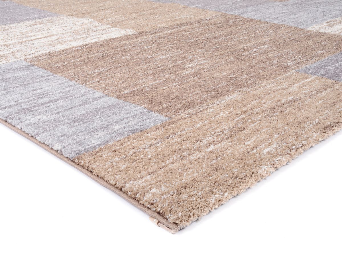 Webteppich Melange Beige-Braun 140 x 200 cm