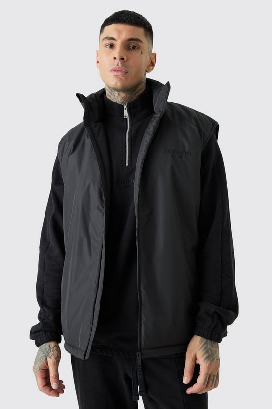 Tall Oversize Weste mit Trichterkragen