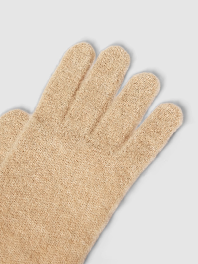Handschuhe mit Label-Detail in beige meliert