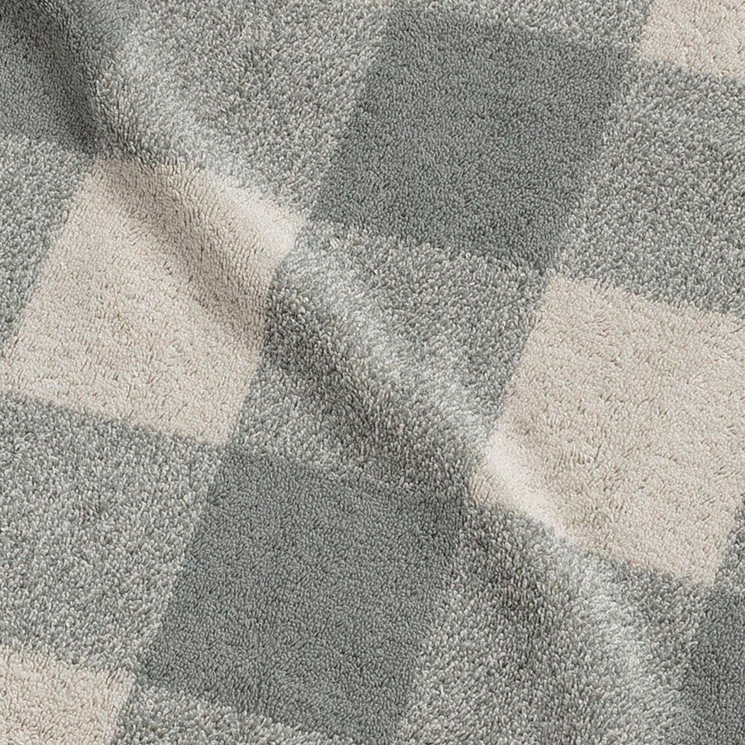 Möve Duschtuch Timeless Karo, Jacquard-Walkfrottier (1-St)