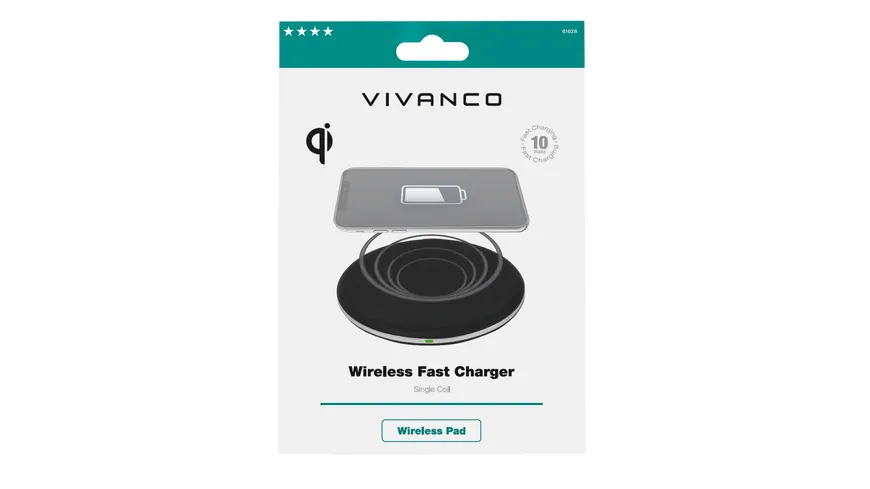 Vivanco Wireless Fast Charger, induktives QI Ladepad, 10W