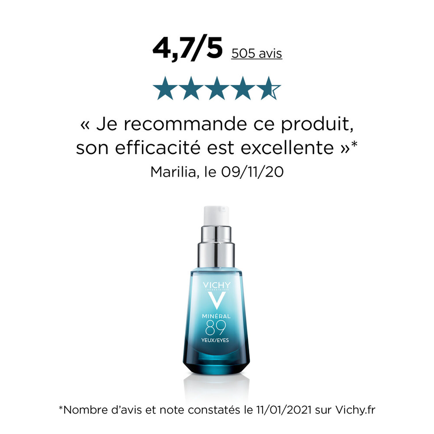 Vichy Minéral 89 Yeux Soin Yeux Fortifiant & Réparateur 15 ml