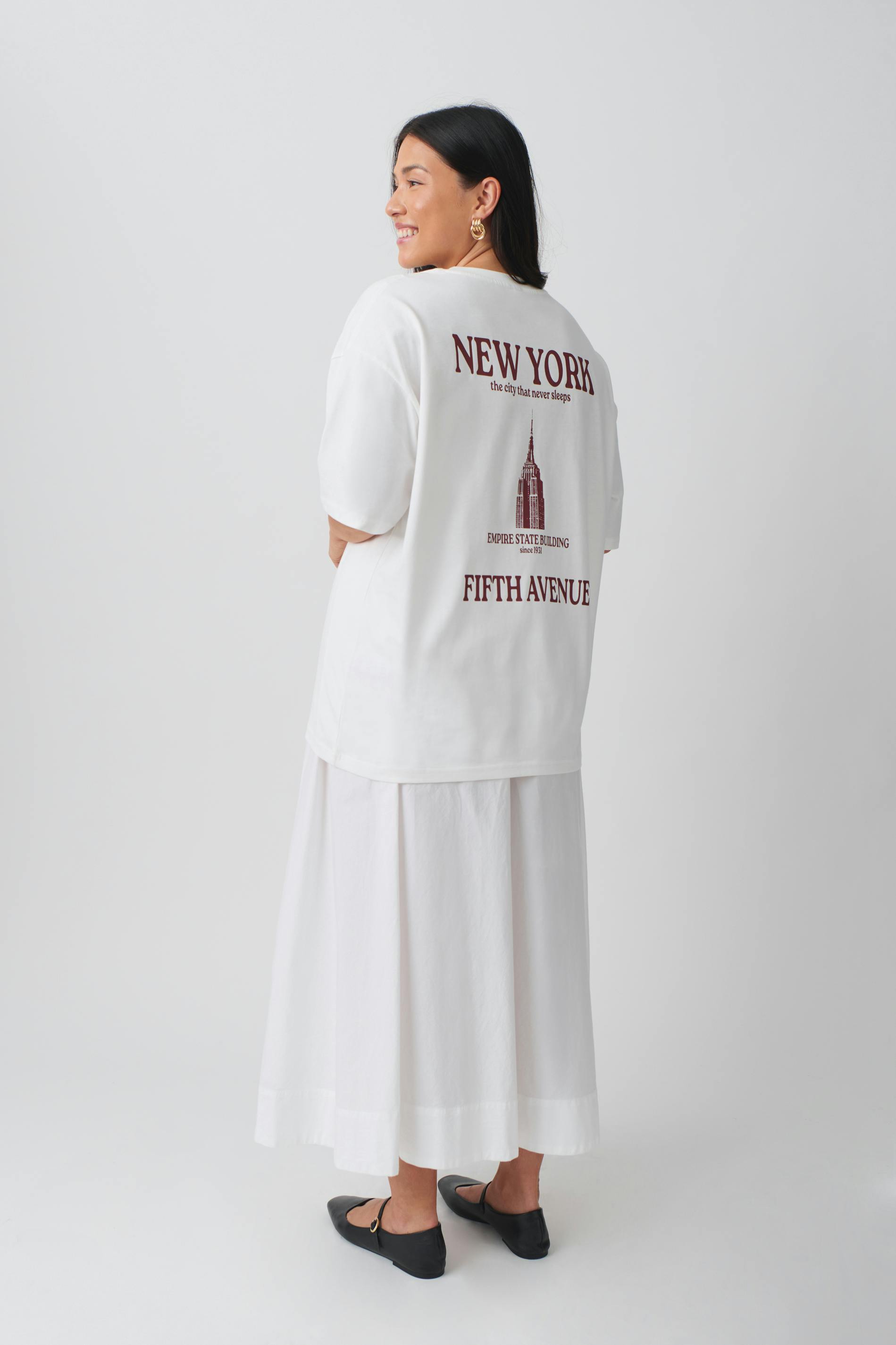 Oversized print tee