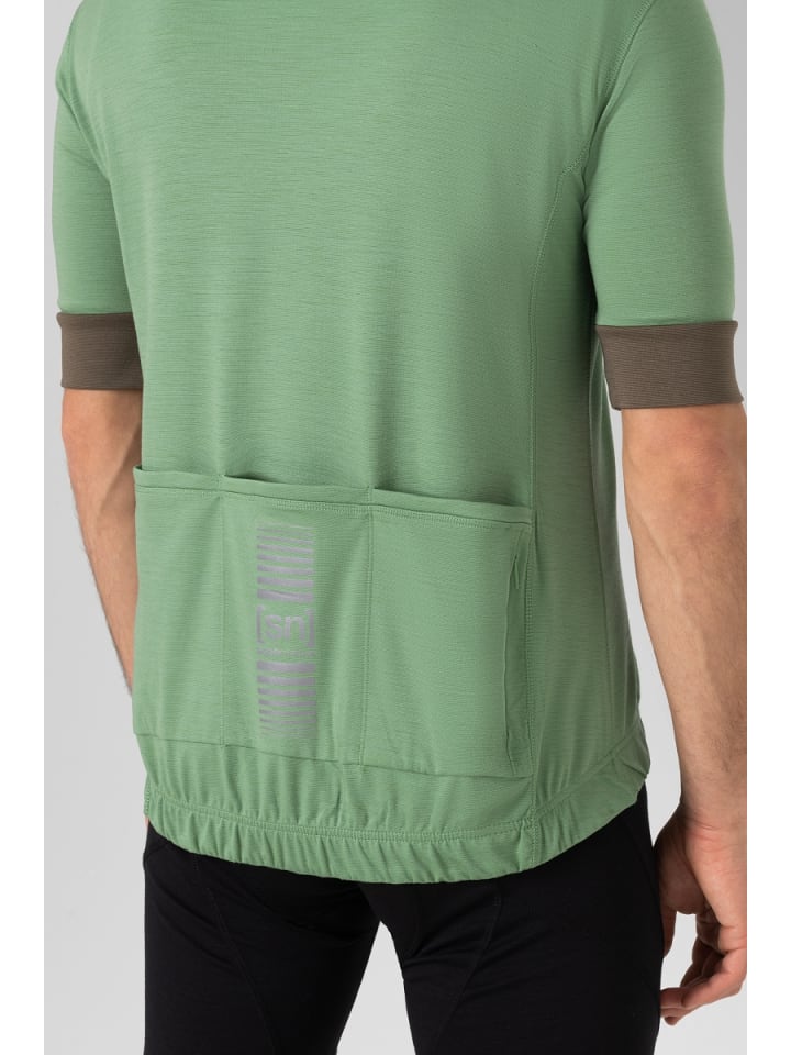 super.natural Merino Fahrradtrikot M GRAVIER CAMISA in grün günstig kaufen